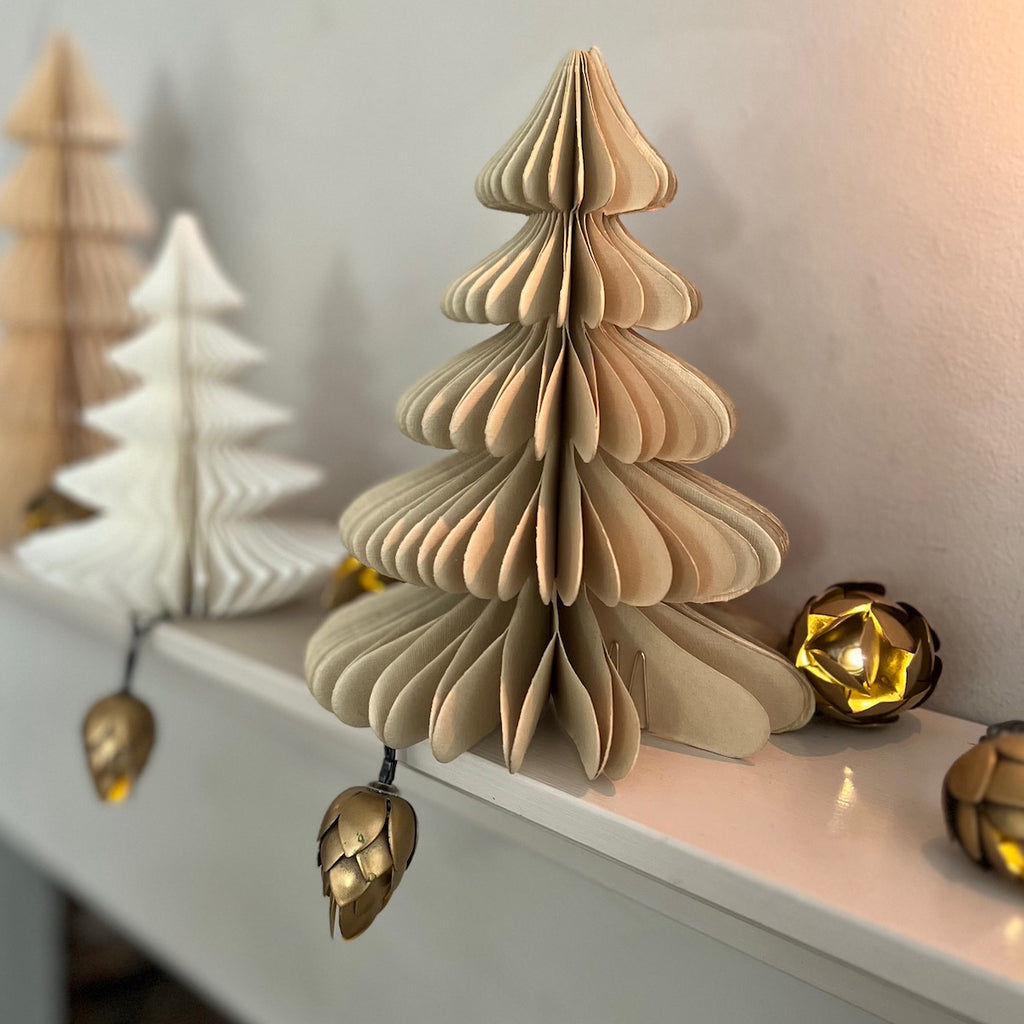 gold pinecone fairy lights 