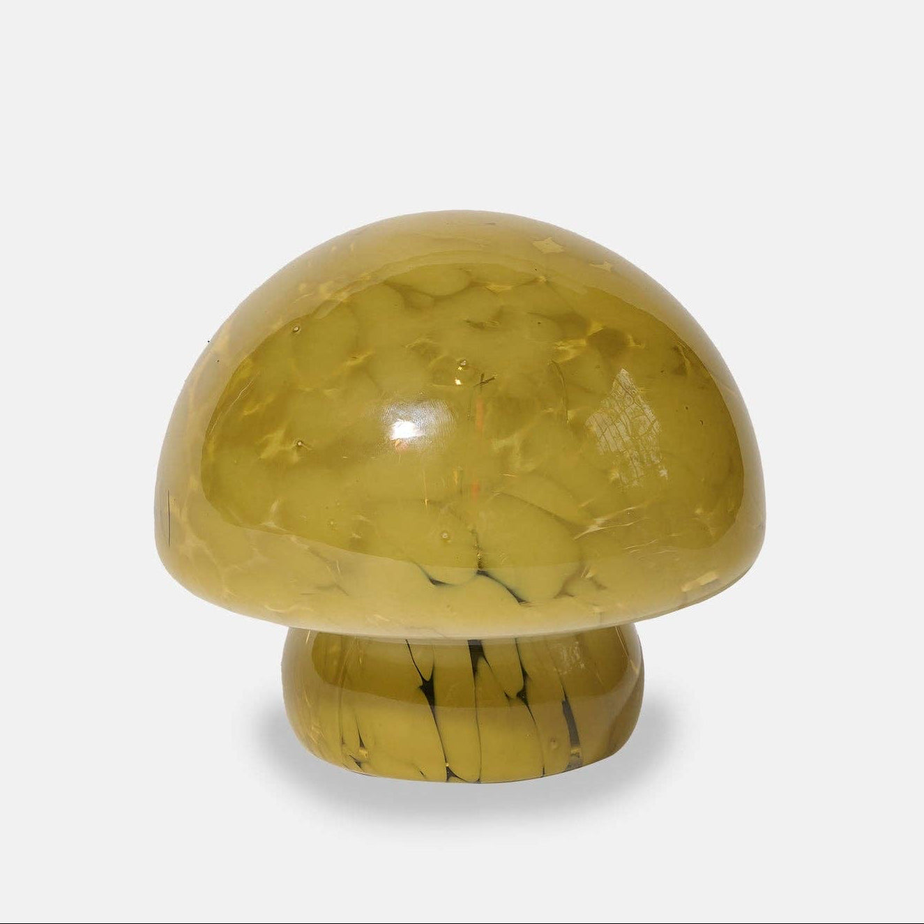 Yellow Glass Portable Table Lamp in Honey