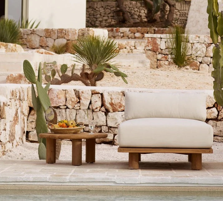 recycled teak outdoor coffee table