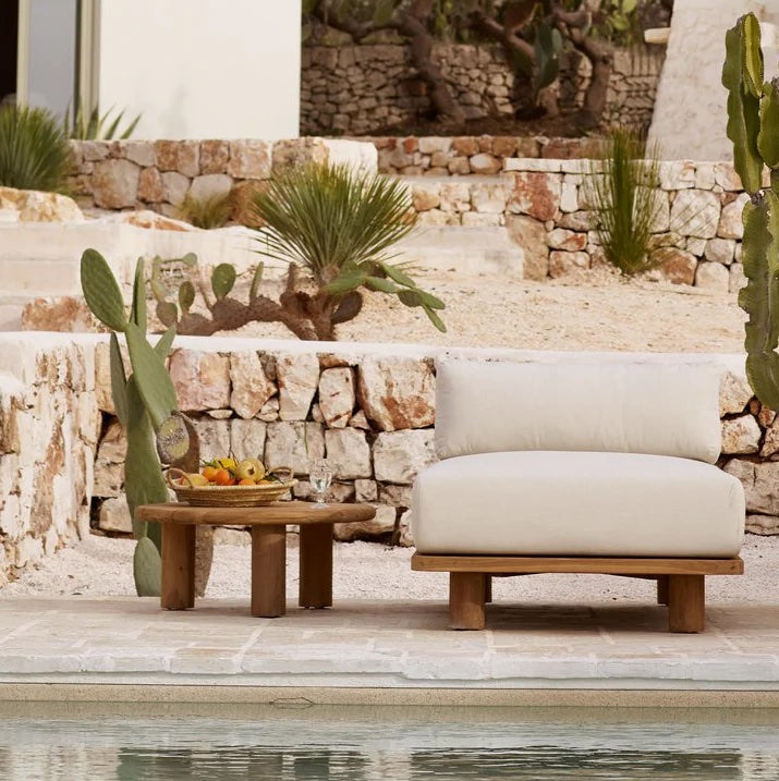 recycled teak outdoor coffee table