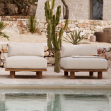 recycled teak garden sofa