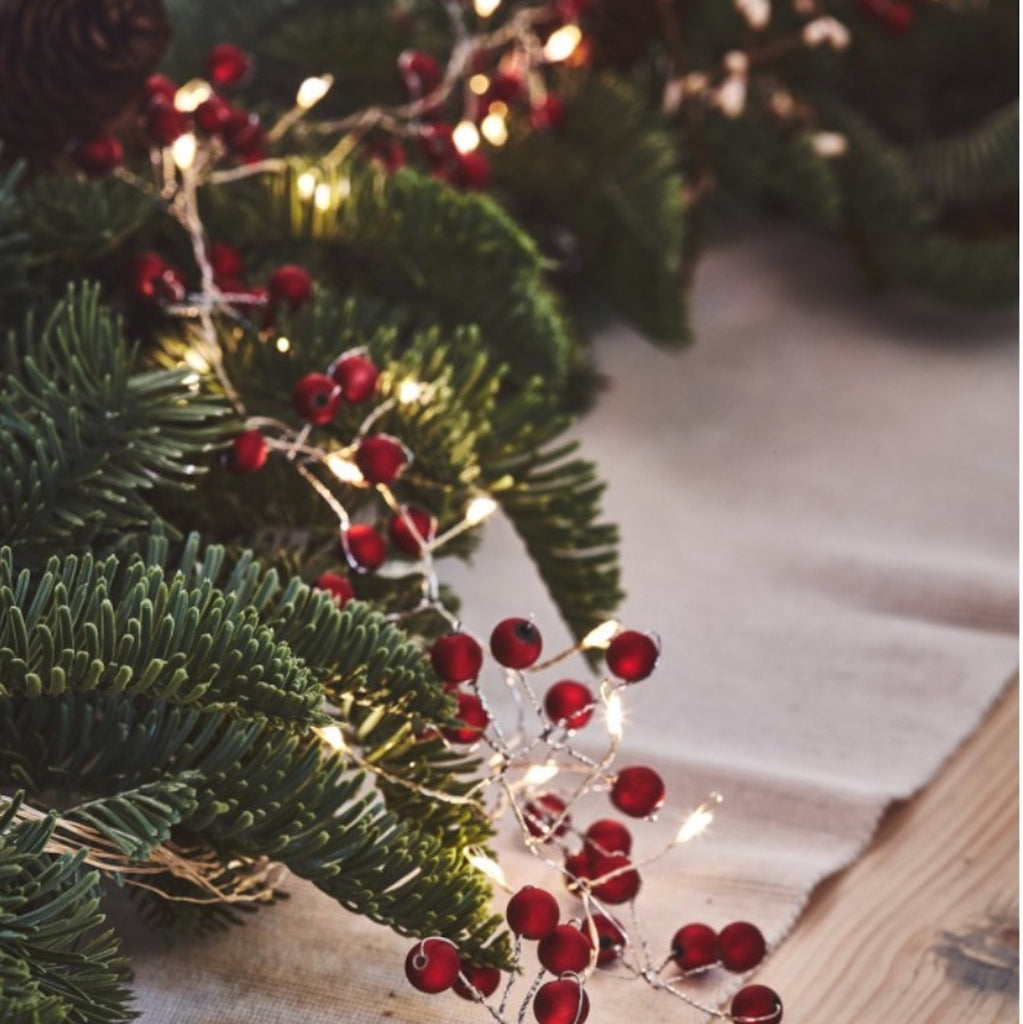 red berry string lights 