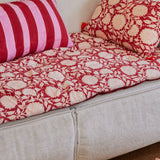 block printed floral sofa cover