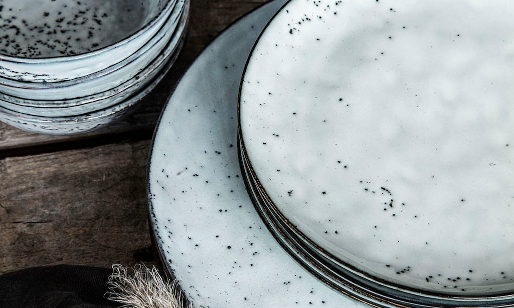 Rustic grey plates by House Doctor