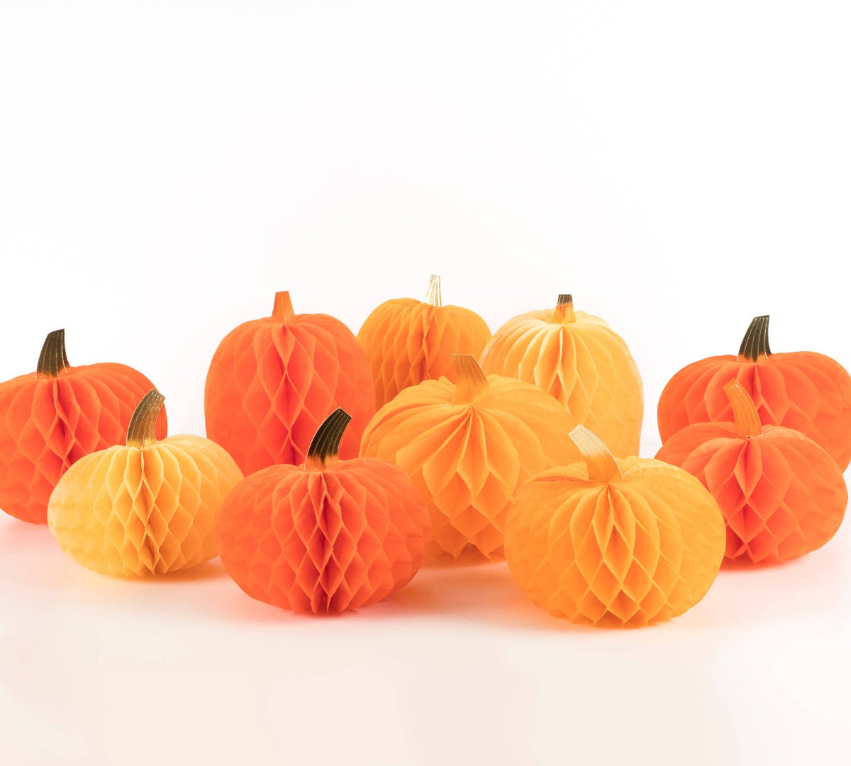 honeycomb orange pumpkins