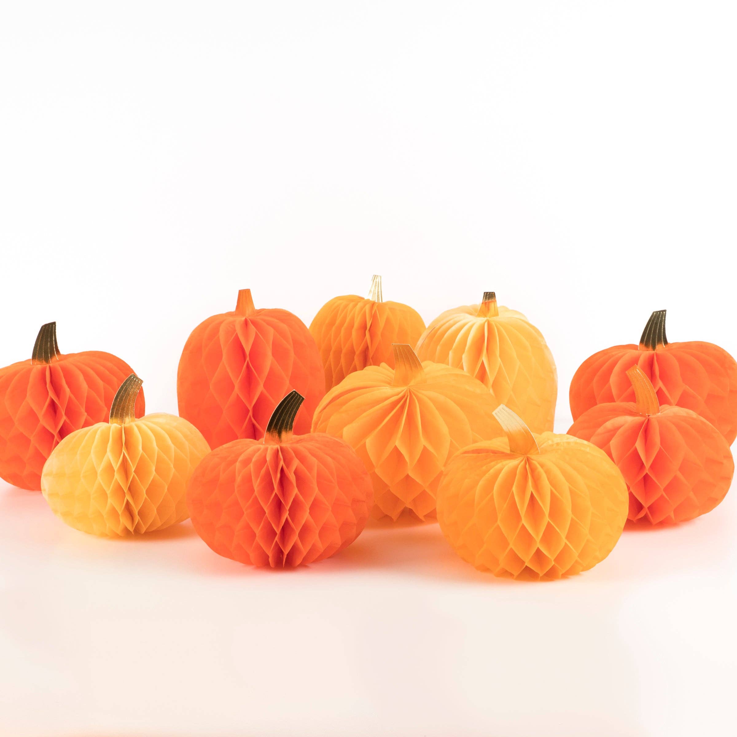 honeycomb orange pumpkins