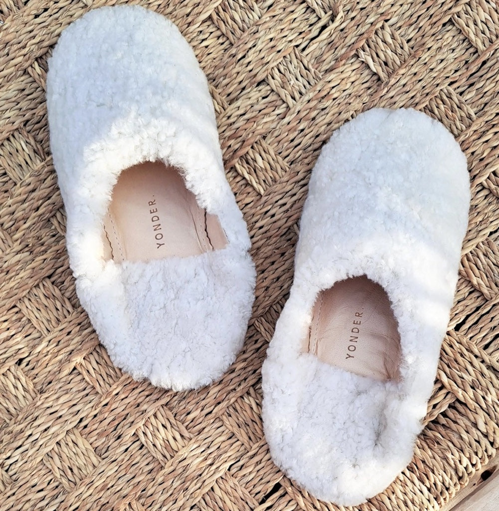 Babouche Sheepskin Slippers in natural 