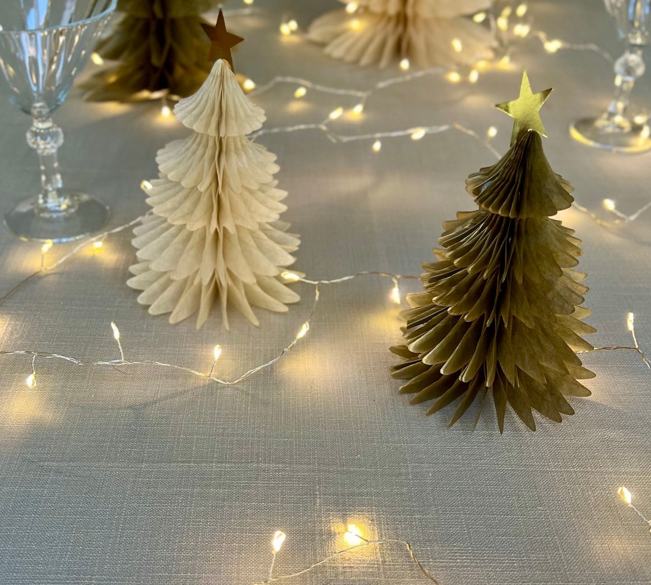 silver cluster string lights 