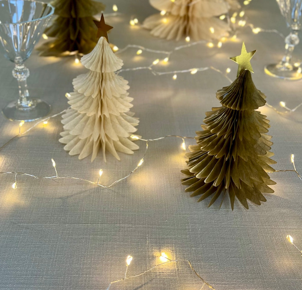 silver cluster string lights 