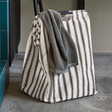 striped laundry bag