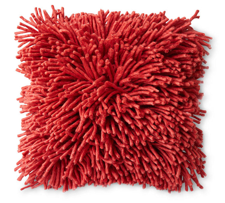 Fluffy Red Cushion by HKliving