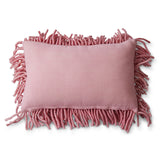 Fluffy pink cushion Rugged by HKliving is made from tactile fluffy wool 