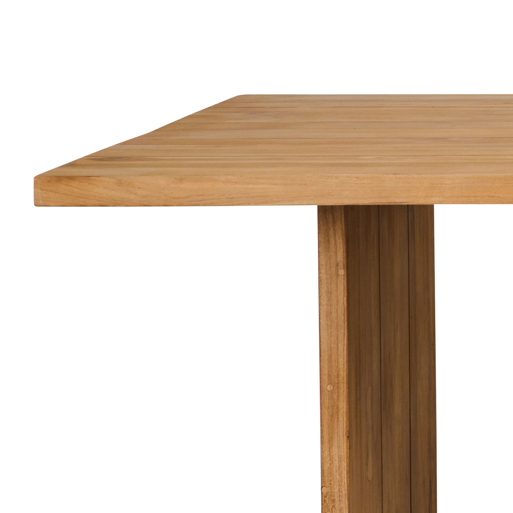 recycled teak outdoor dining table by Tine K