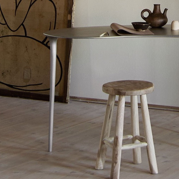 Jati Rustic Wooden Stool