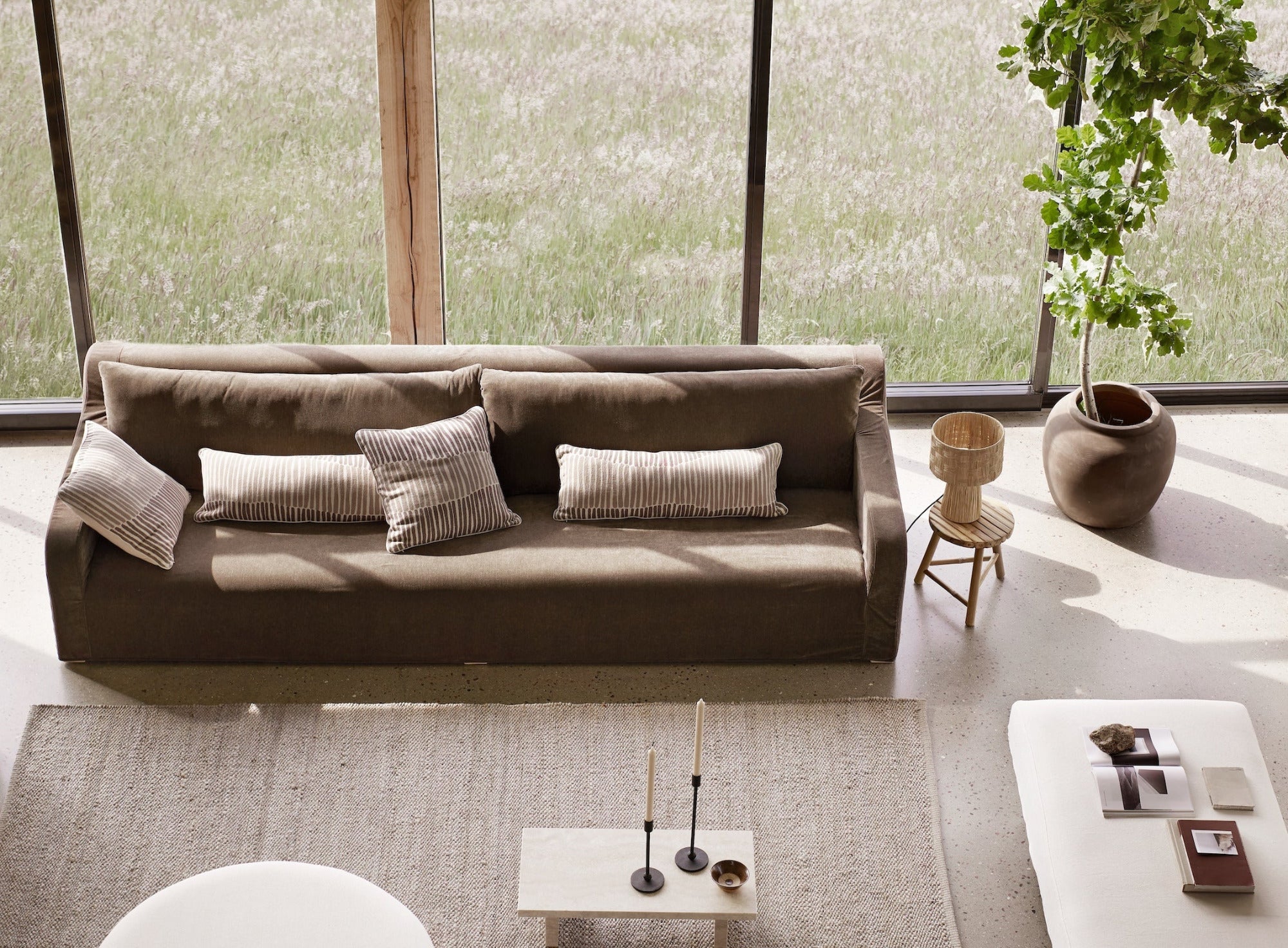 Moroccan Babouche Men's Leather Slippers in Grey