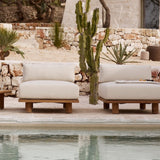 recycled teak garden sofa