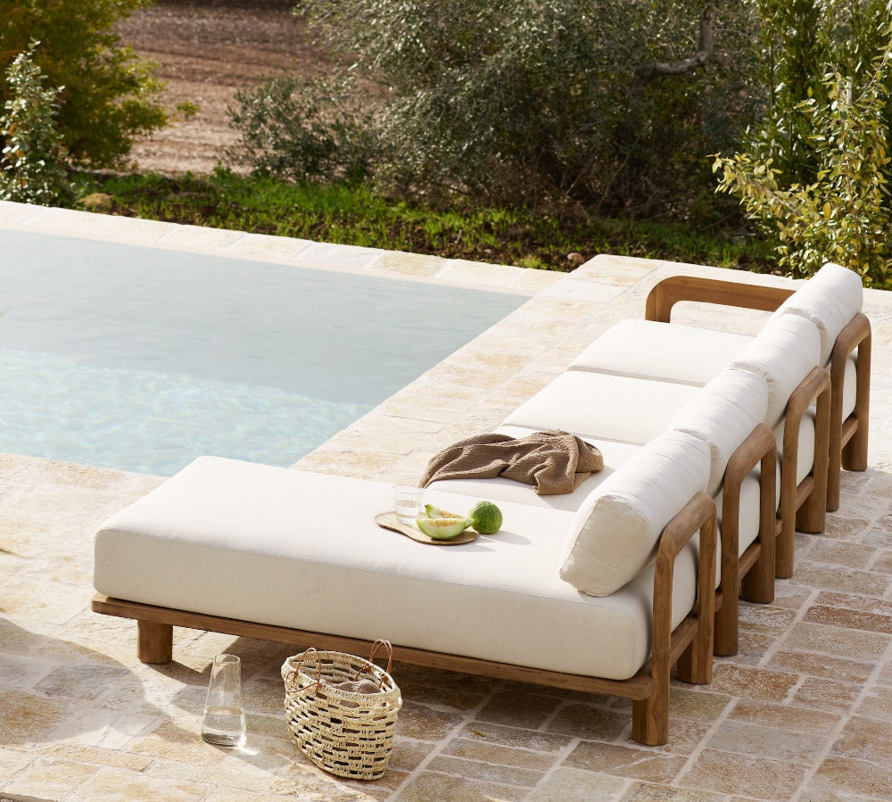 recycled teak garden sofa by Tine K 