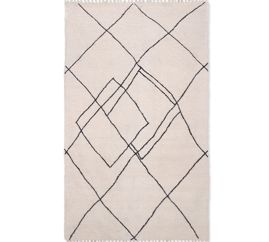 zig zag black and white rug by HKliving