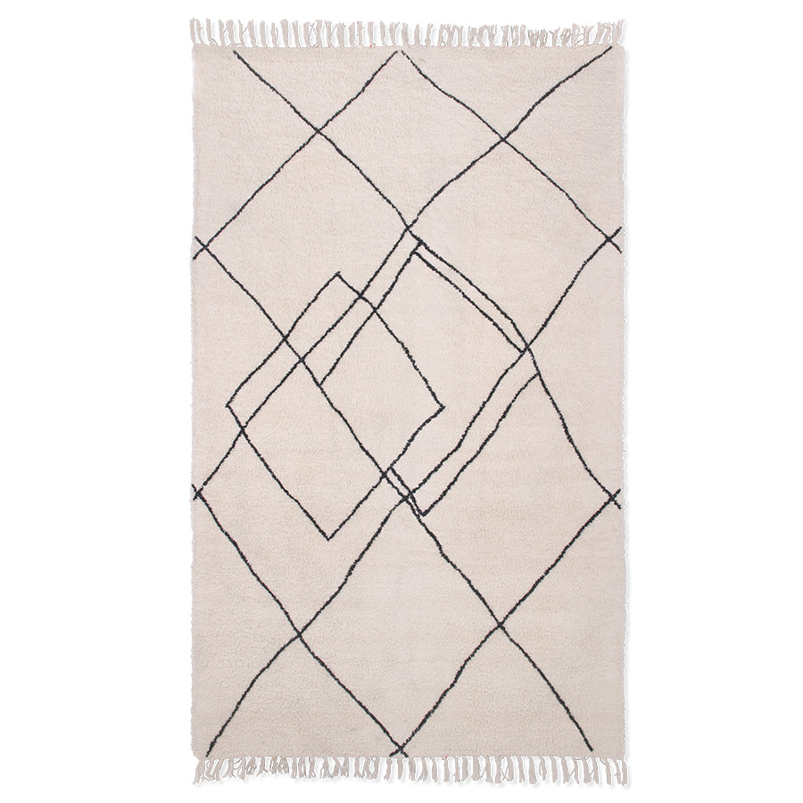 zig zag black and white rug by HKliving