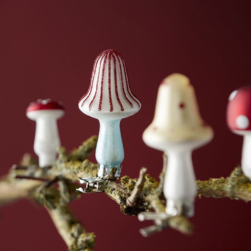 Mushroom Christmas Tree Ornaments