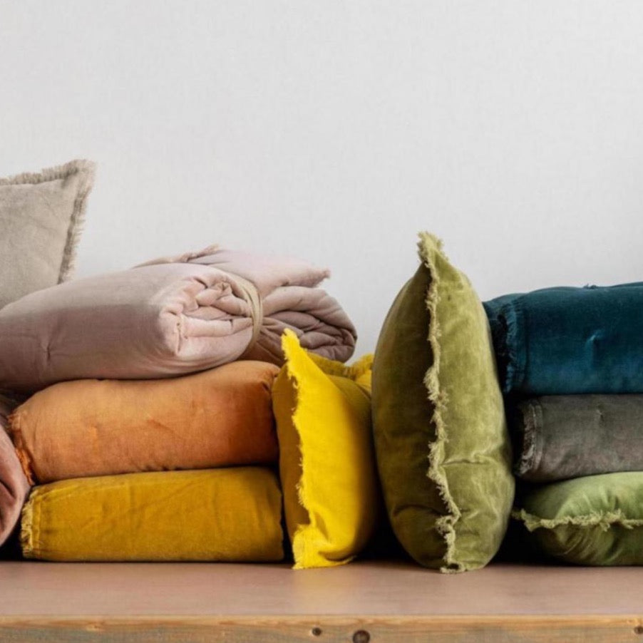 velvet cushions by Vivaraise