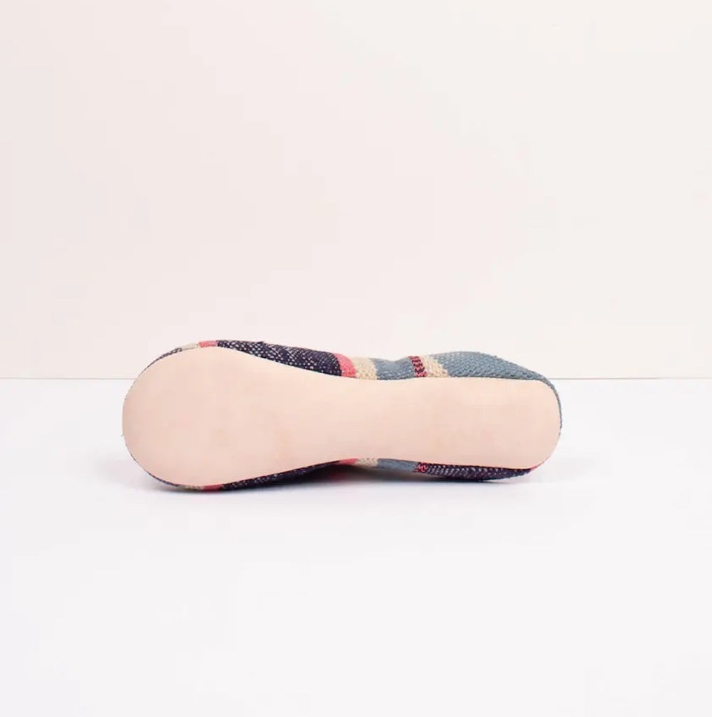 Striped blue babouche slippers by Bohemia