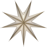 Hanging Paper Star in Ivory and Gold