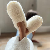 natural wool fleece slippers by Yoko