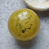 Yellow Glass Portable Table Lamp in Honey