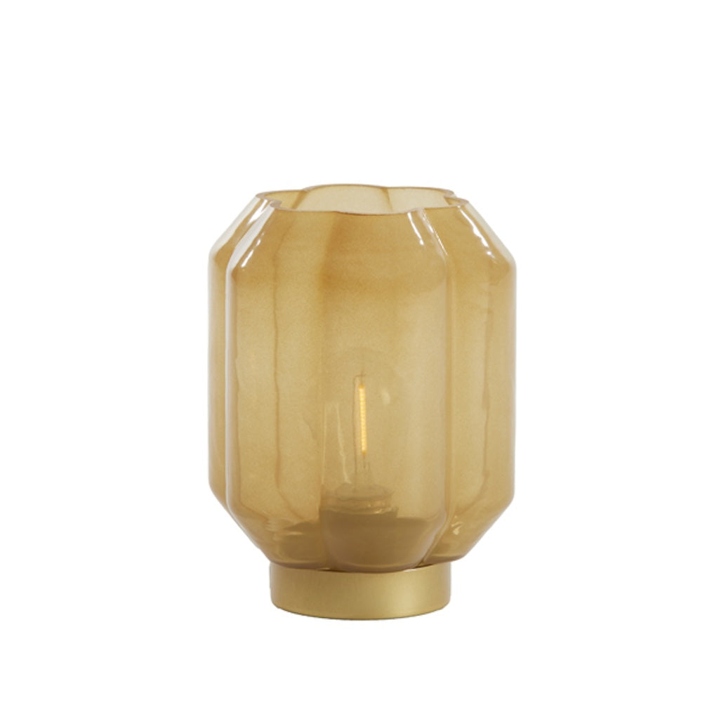 Portable Yellow Glass Lamp Yvias