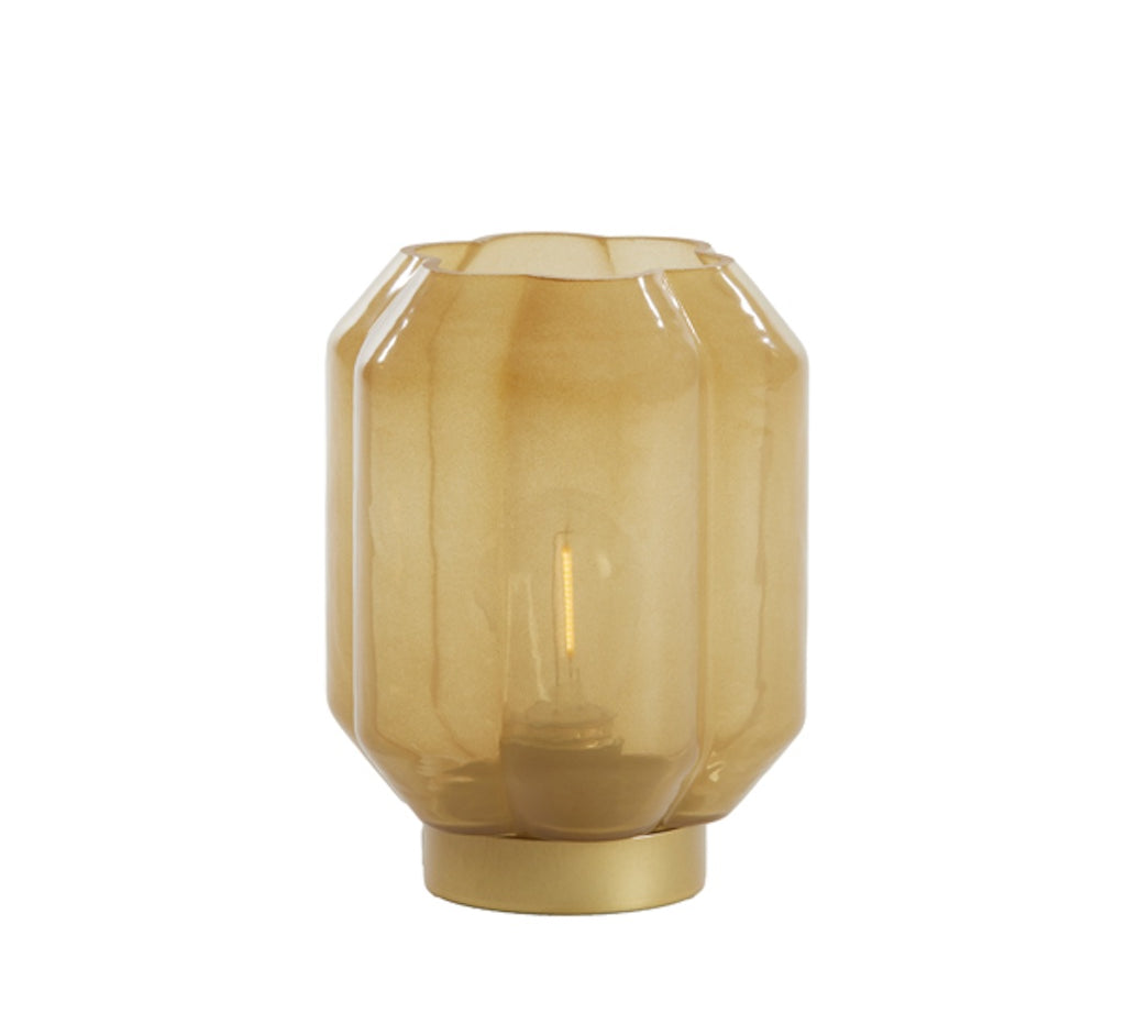 Portable Yellow Glass Lamp Yvias