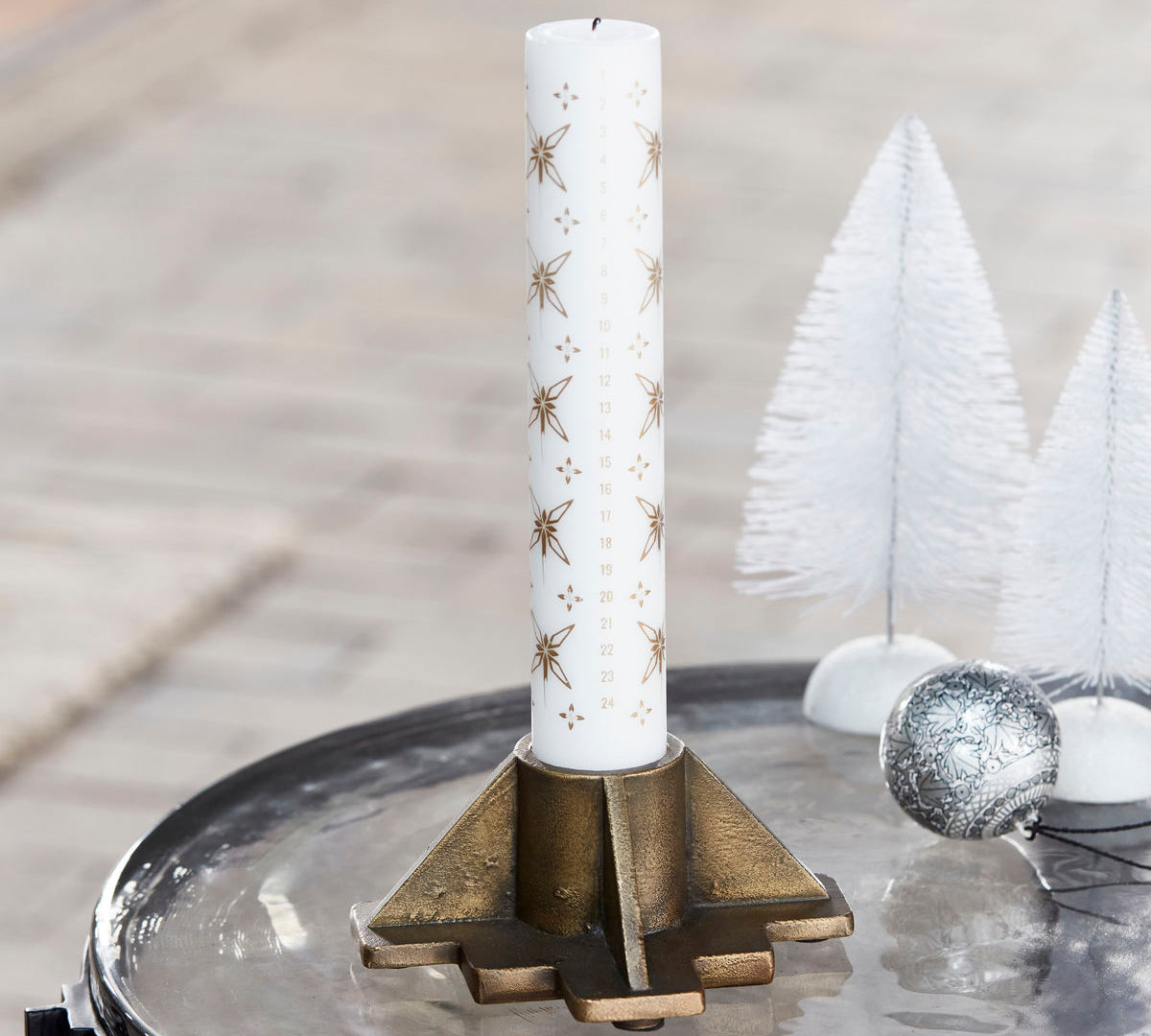 Brass candle holder by House Doctor 