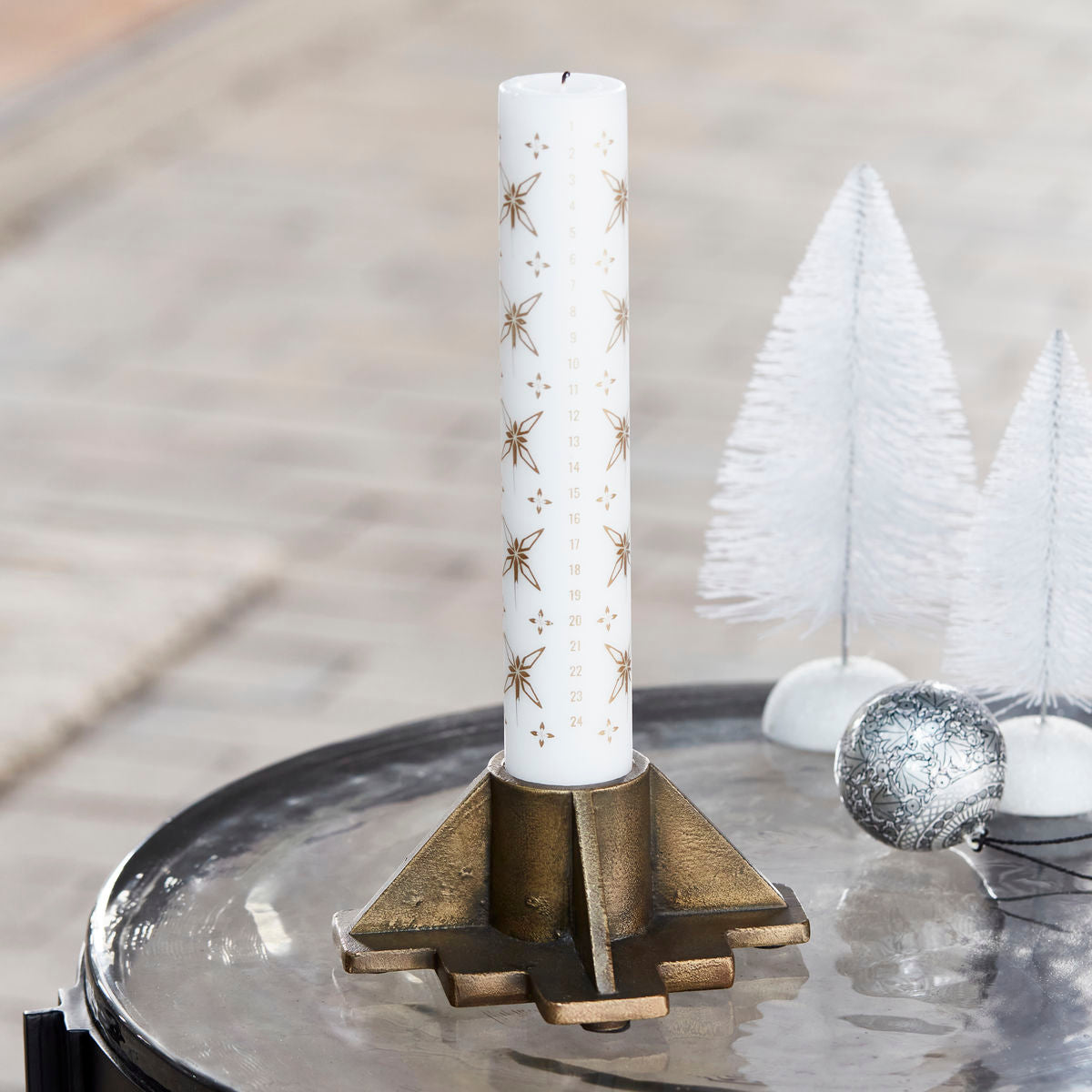 Brass candle holder by House Doctor 