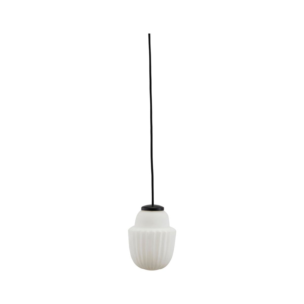 White glass pendant light by House doctor
