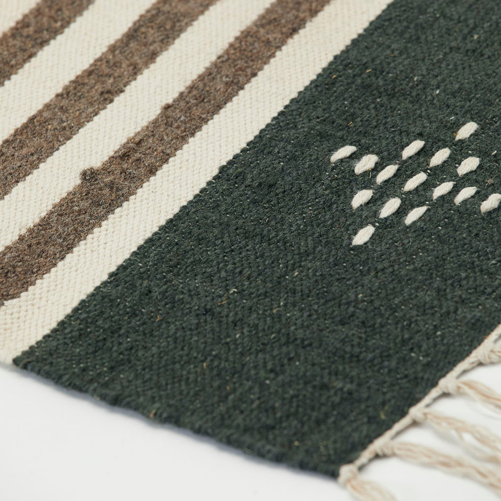 detail of the Coto cotton/wool rug 