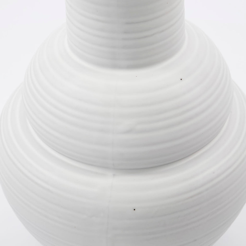 white stoneware handmade vase by House Doctor