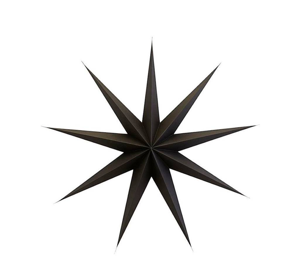Hanging Paper Stars in White, Grey or Black