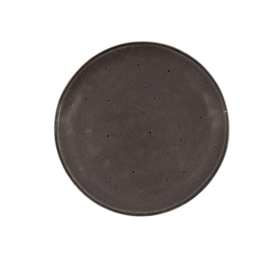 dark grey rustic plate