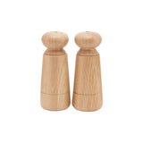 simple and modern oak salt and pepper grinders