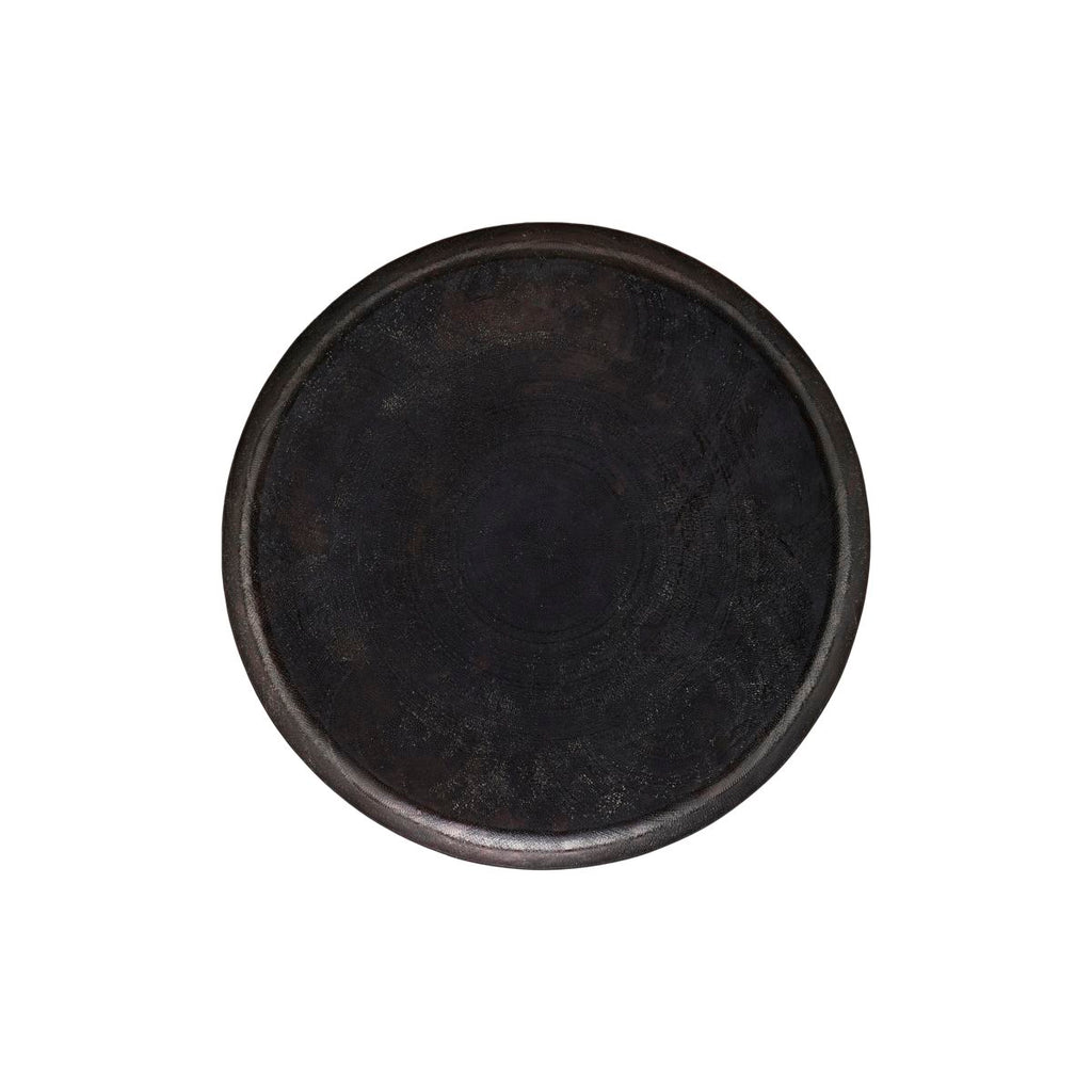 large round brown antique look tray by House  Doctor
