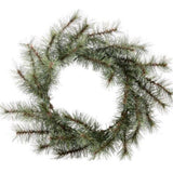 faux pine wreath with lights 