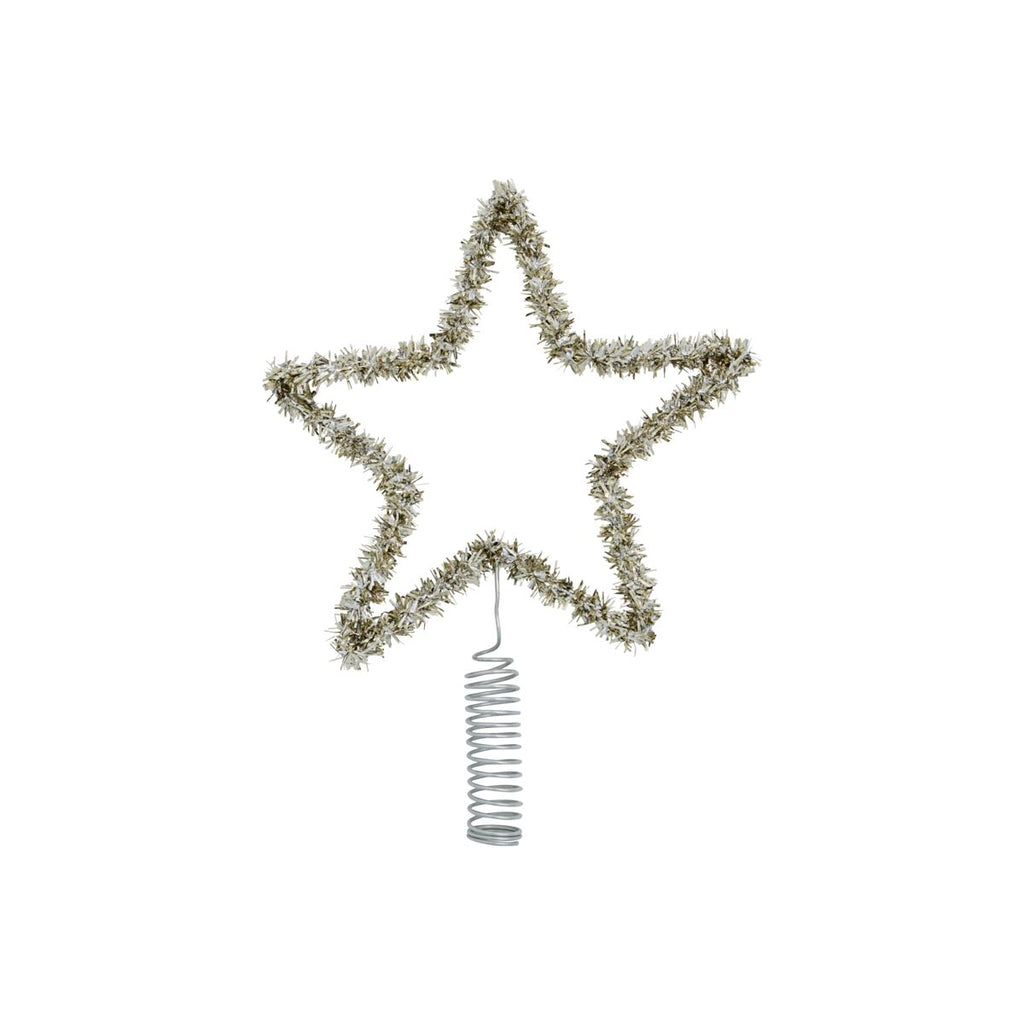 silver tinsel top star by House Doctor