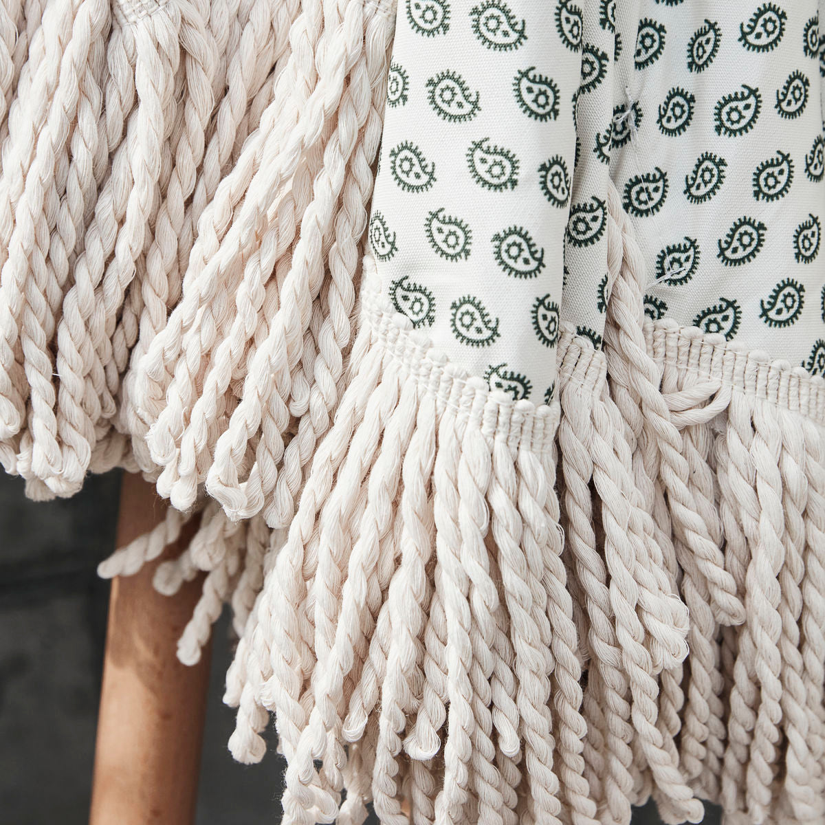 printed green and white garden parasol by House Doctor 