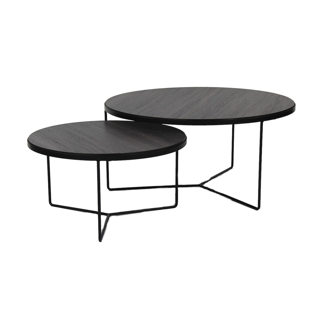 black wooden coffee table set Miso by pomax