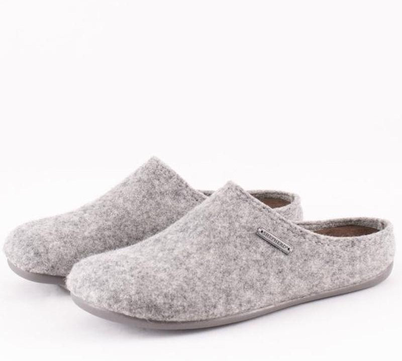 shepherd grey felt slippers Jon