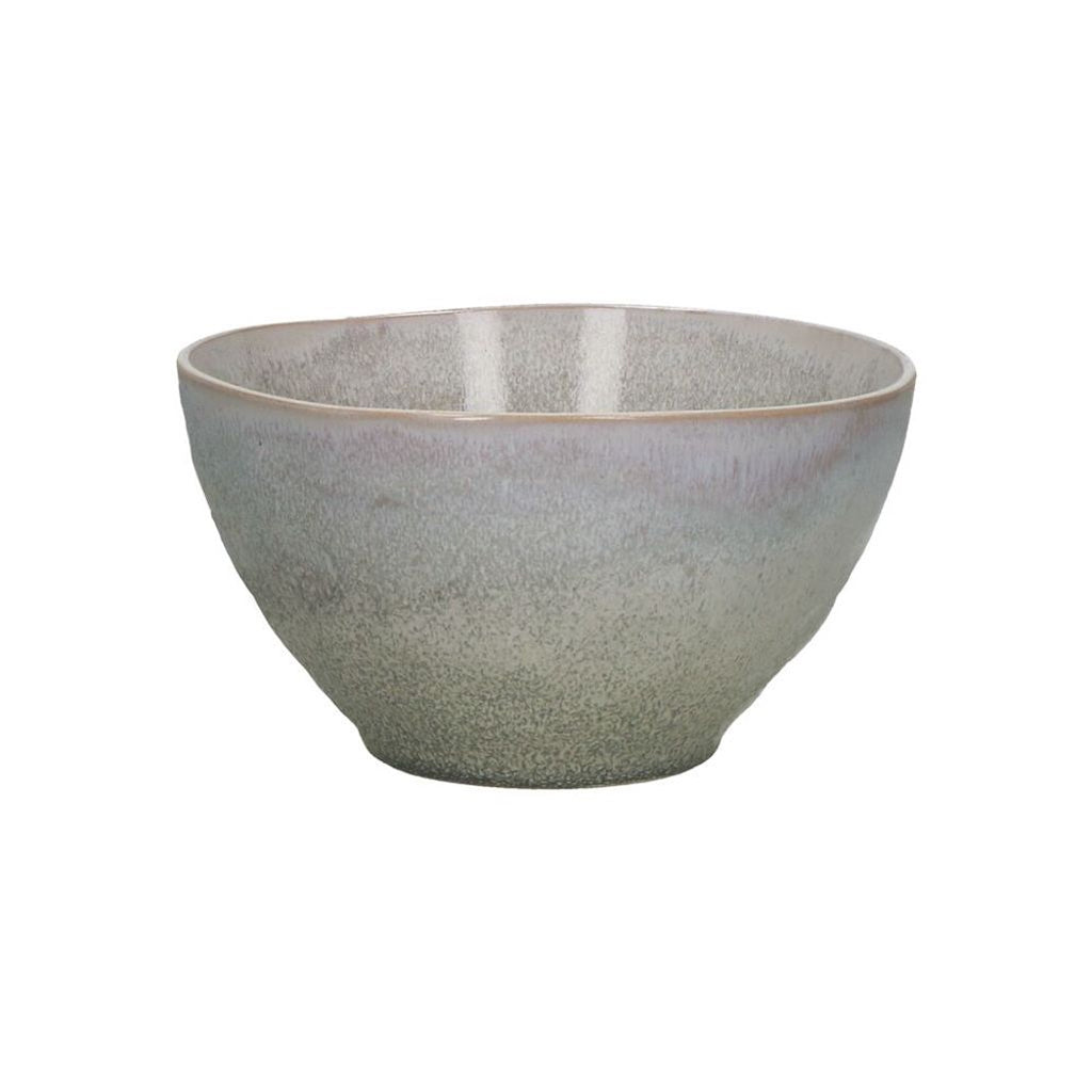 taupe stoneware bowl Flocon by Pomax