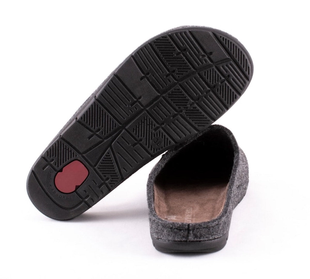 Samuel felt wool mule slippers