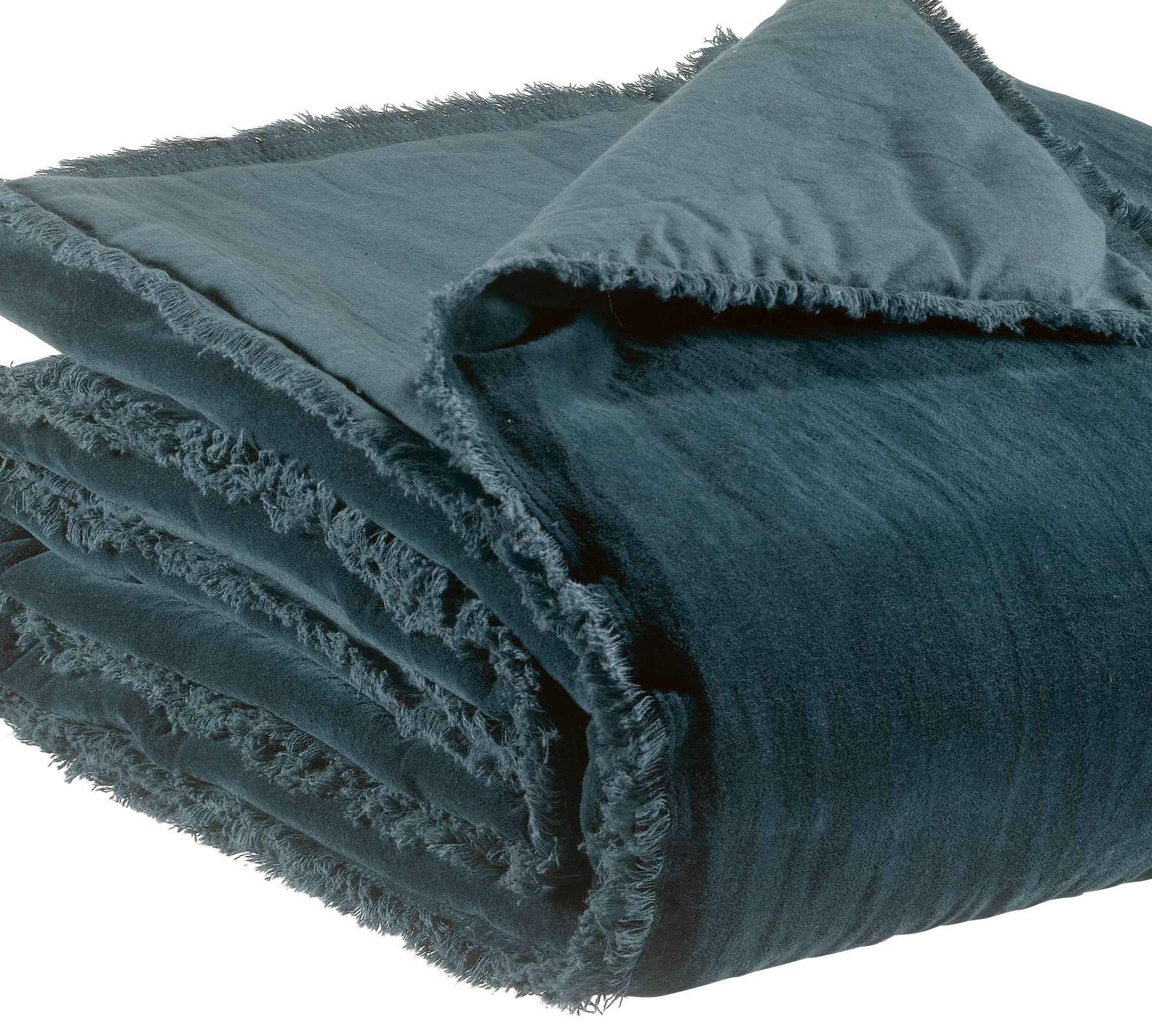 teal velvet throw