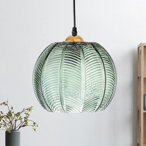 Green Palm Leaf Pendant Light