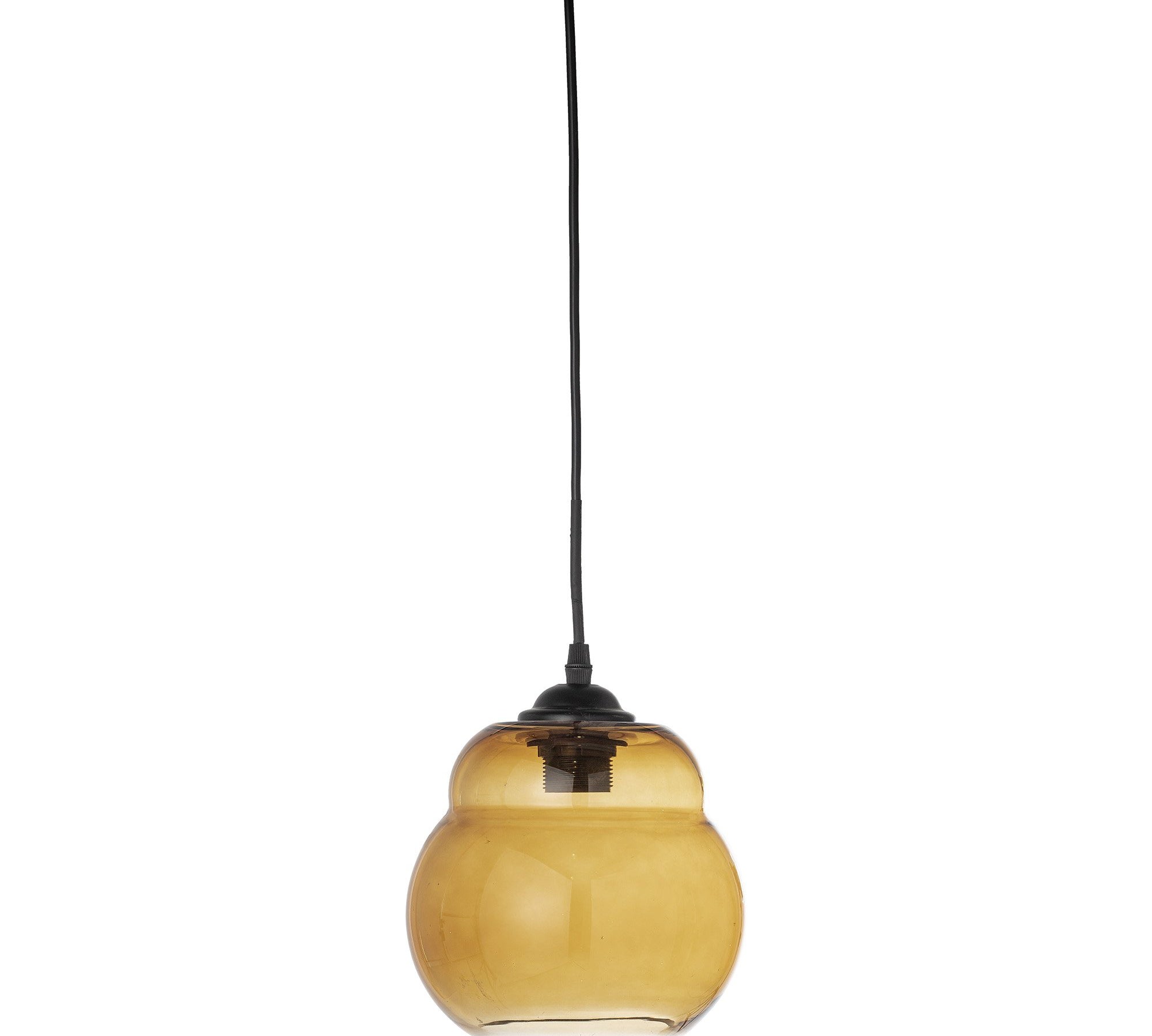 amber glass pendant light by Bloomingville